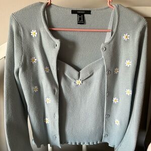 Blue Cardigan Tank Set - Worn Twice
